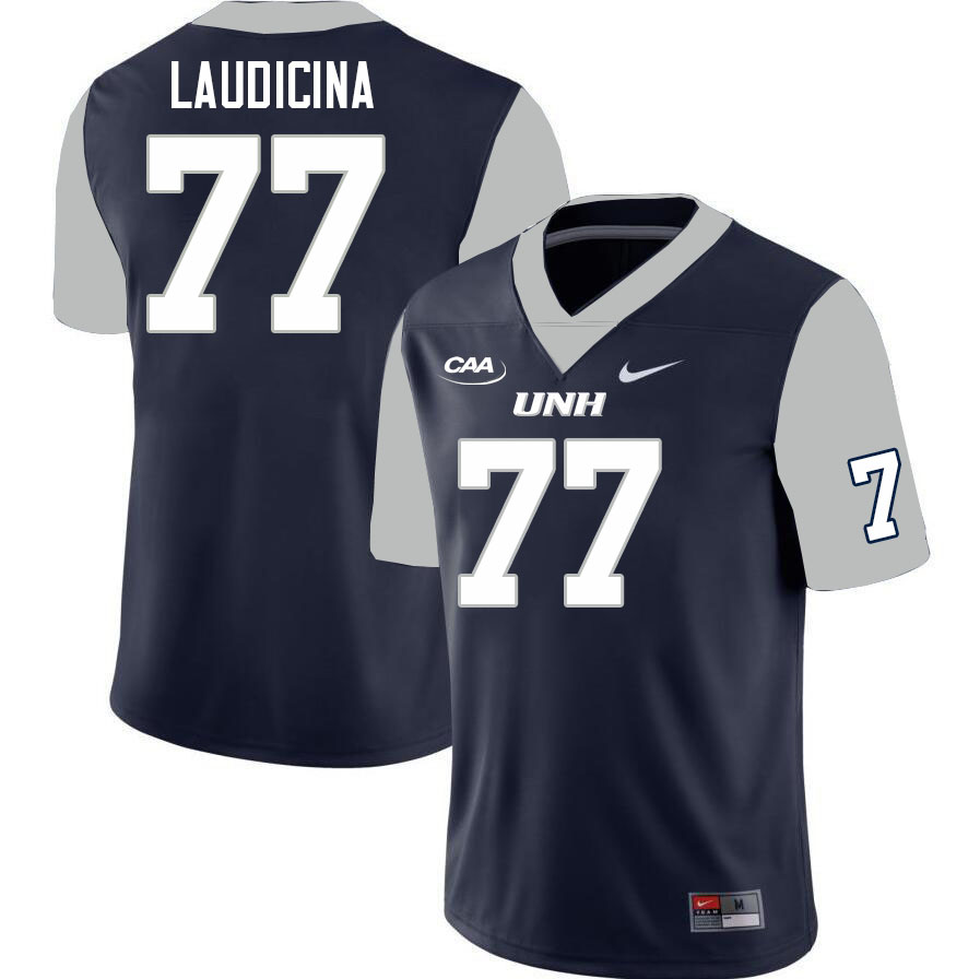 New Hampshire Wildcats #77 Dominick Laudicina College Football Jerseys Stitched Sale-Navy